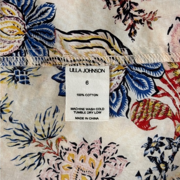 NWT Ulla Johnson Midi Cotton Floral Sleeveless Kaiya Dress - Picture 7 of 7